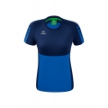 Erima Sport-Shirt Six Wings (100% Polyester, taillierter Schnitt, schnelltrocknend) royalblau/navyblau Damen